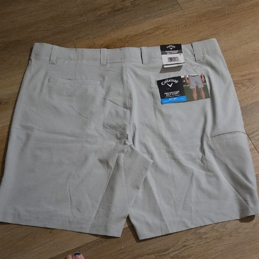 Callaway Gray Flat Front Men's Shorts - Picture 4 of 5
